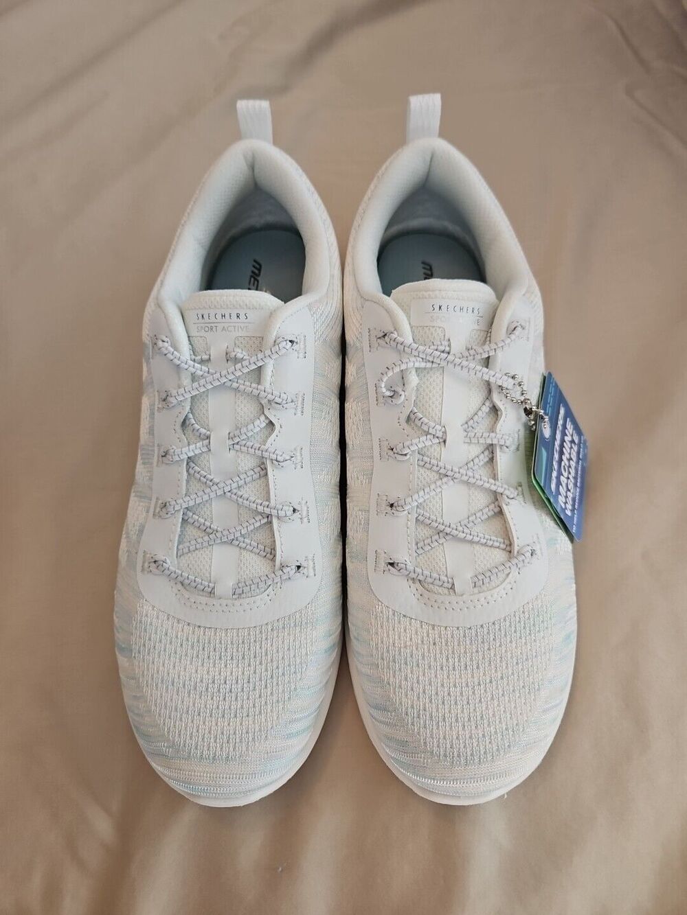 New Skechers Vapor Foam Lite Spark Sneakers Women's 7.5 White Multi Slip-on